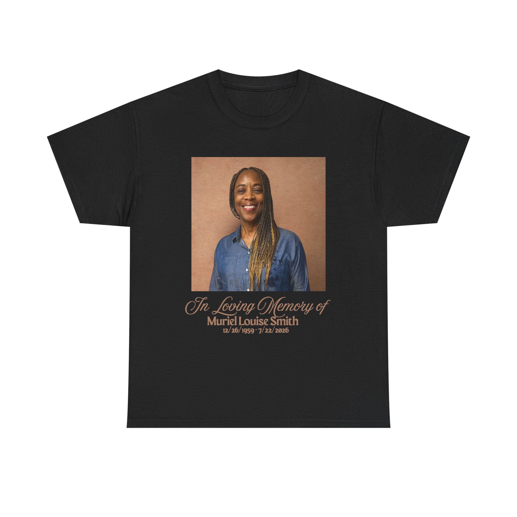 Memorial Photo T-Shirt — "In Loving Memory of Muriel Louise Smith" Tribute Tee