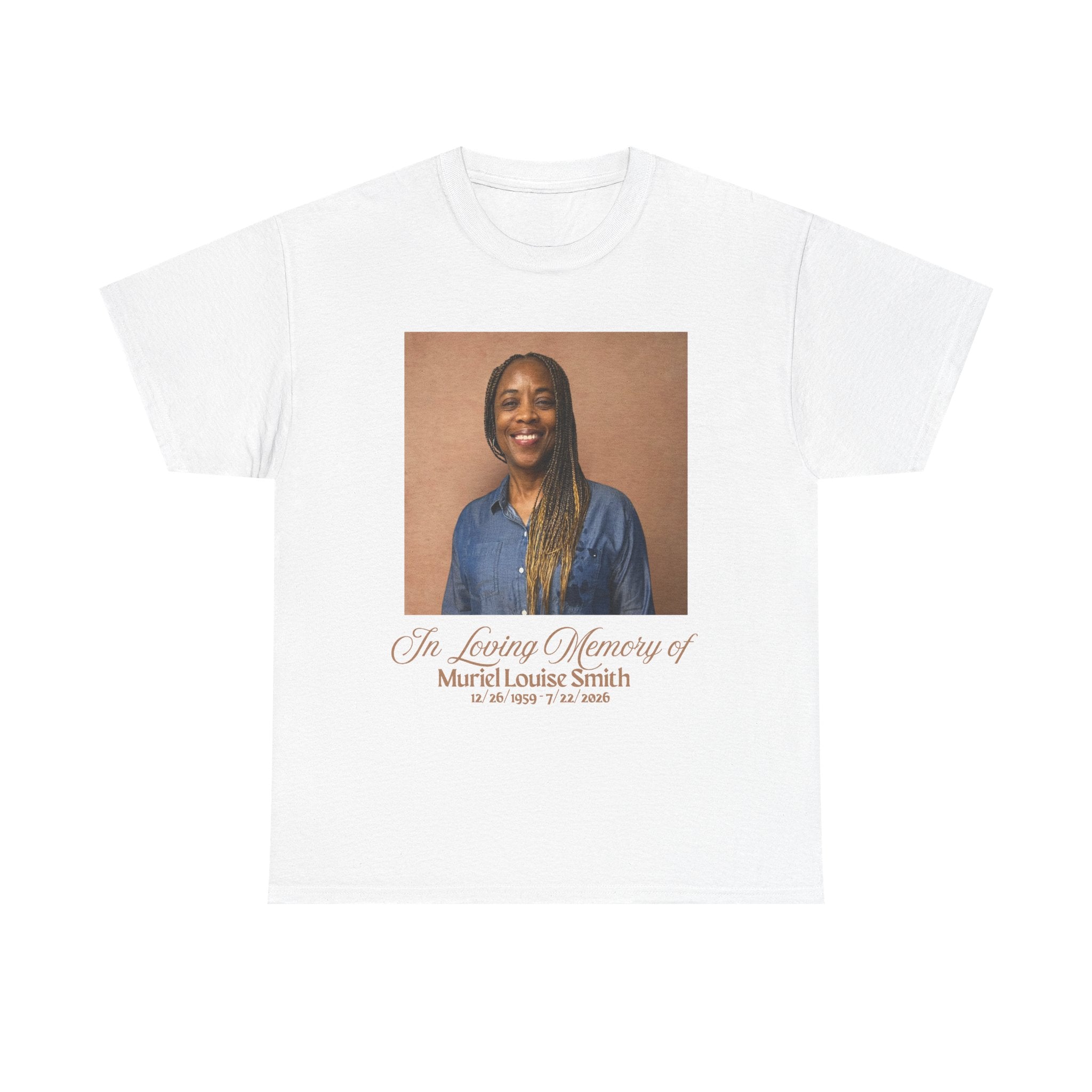 Memorial Photo T-Shirt — "In Loving Memory of Muriel Louise Smith" Tribute Tee