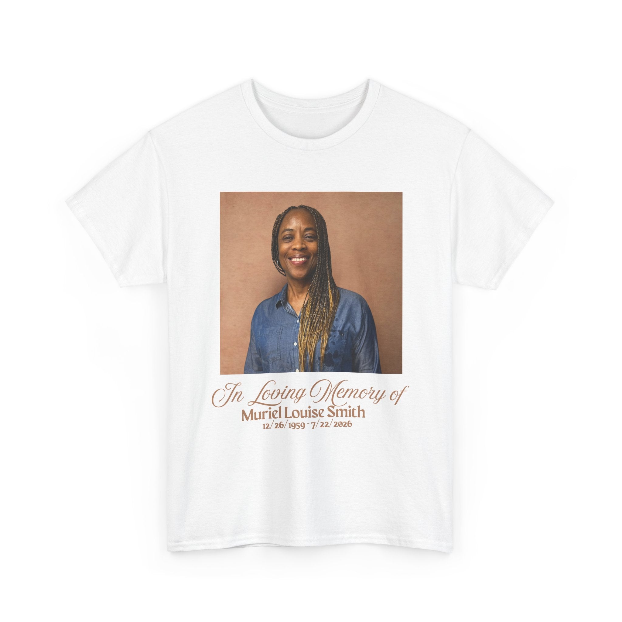 Memorial Photo T-Shirt — "In Loving Memory of Muriel Louise Smith" Tribute Tee